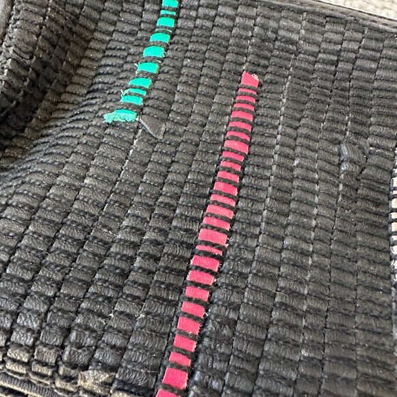 Vintage Filene's Italian Leather Woven Tassel Shoulder Bag - Picture 5 of 5